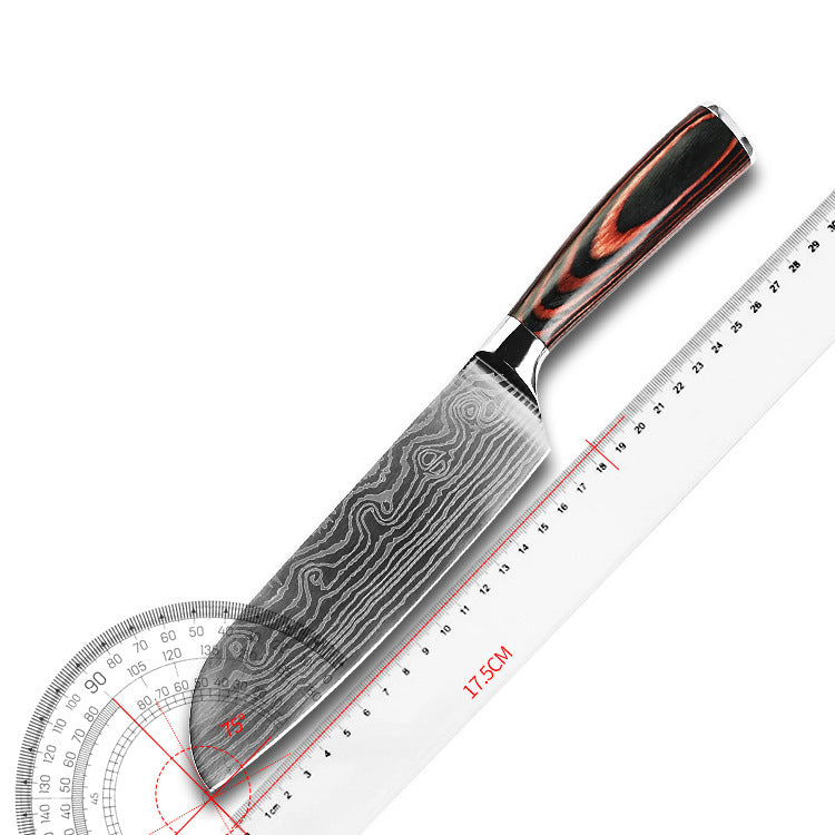 1-10 PCS Sharp Chef Knife Set Laser Damascus Pattern Kitchen Knife Kitchen  Tools